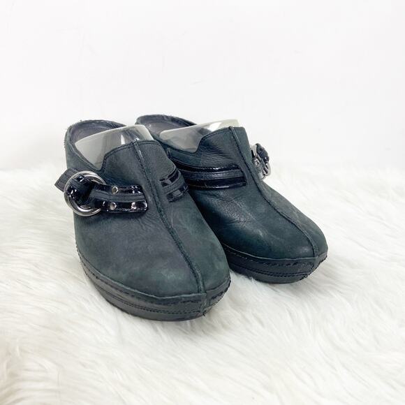 Cole Haan G Series 8 B Womens Black Leather Slide Comfort Clogs - Picture 1 of 8